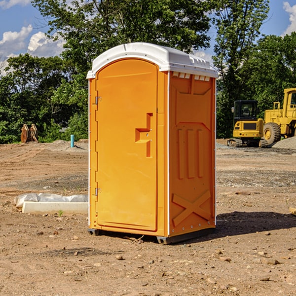 how often are the portable toilets cleaned and serviced during a rental period in Ainsworth IA